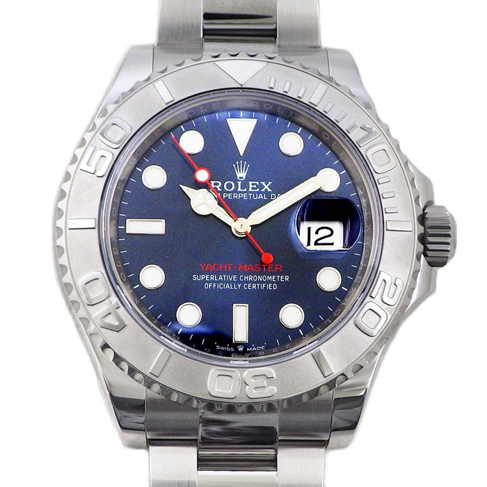 ロレックス Rolex 腕時計 ヨットマスター 40 126622 サンレイ ブルー文字盤 オイスターブレス ルーレット刻印 デイト カレンダー 回転ベゼル SS 自動巻き 【箱・保付き】 【中古】