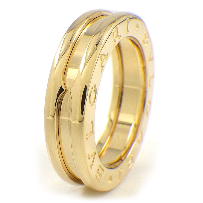 ブルガリ BVLGARI リング B-zero1 ビーゼロワン XS 336046 1バンド ロゴ K18YG 7.5号 / #47 【中古】