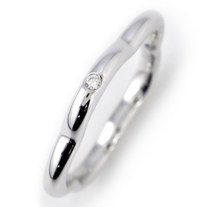 シャネル CHANEL リング カメリア 1ポイント ダイヤモンド K18WG 8号 / #48 【中古】