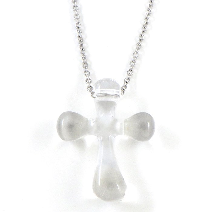 ティファニー Tiffany & Co. ネックレス クロス ロッククリスタル PT950 【中古】