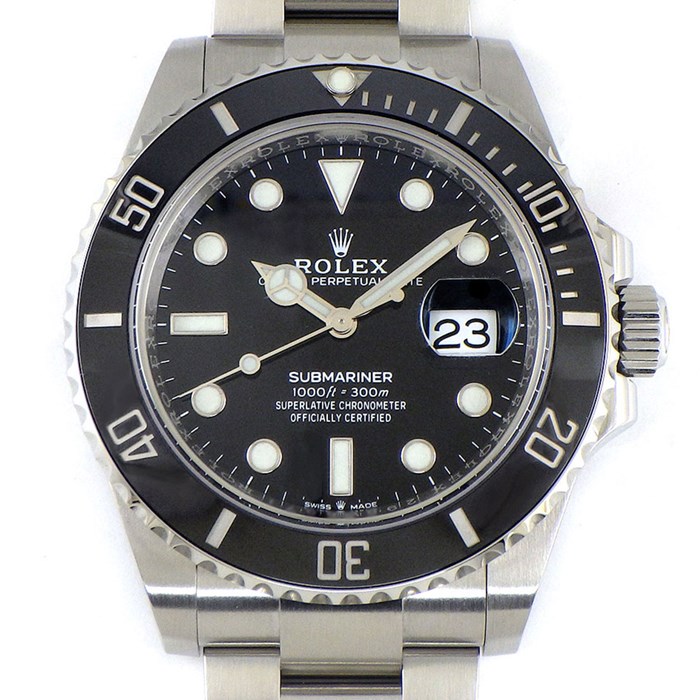 ロレックス Rolex 腕時計 サブマリーナー デイト 126610LN ルーレット刻印 ランダムシリアル 夜光インデックス/針 回転ベゼル ブラック文字盤 黒 オイスタースチール セラミック 自動巻き 【箱・保付き】 【中古】