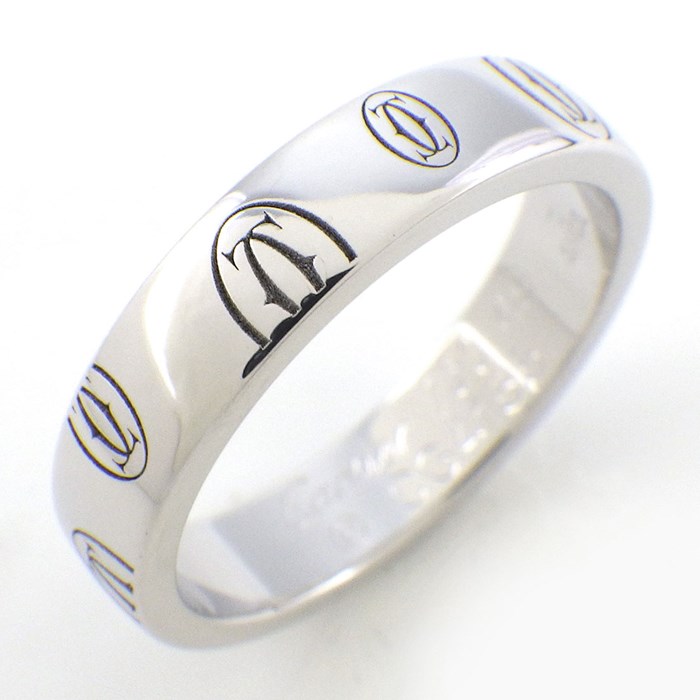 カルティエ リング 指輪 C2ダイヤリング SM K18WG シルバー #54(JP14  