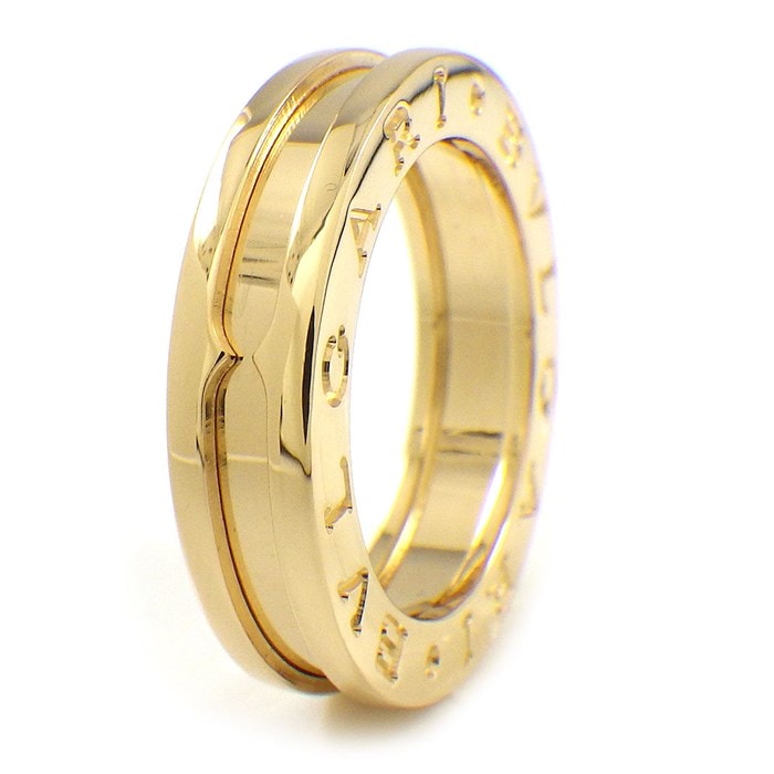 ブルガリ BVLGARI リング B-zero1 ビーゼロワン XS 336047 1バンド ロゴ K18YG 8号 / #48 【中古】