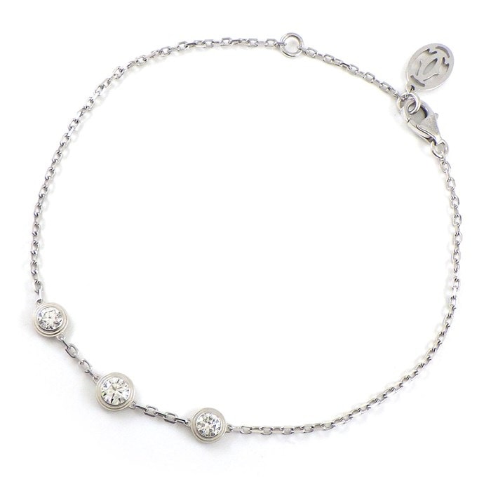 カルティエ Cartier ブレスレット ディアマン レジェ ドゥ ダムール 3ポイント ダイヤモンド K18WG 【中古】