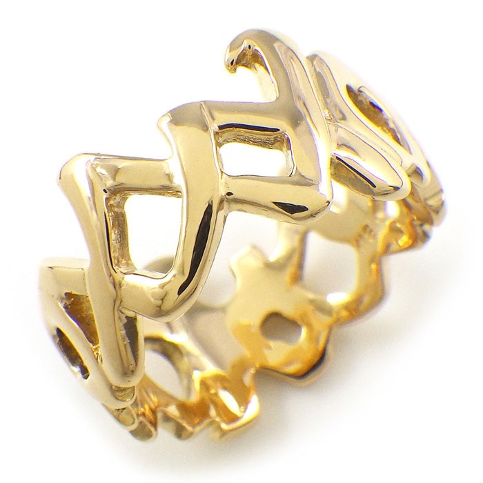 ティファニー Tiffany & Co. リング ラブ & キス XO グラフィティ K18YG 10号 【中古】