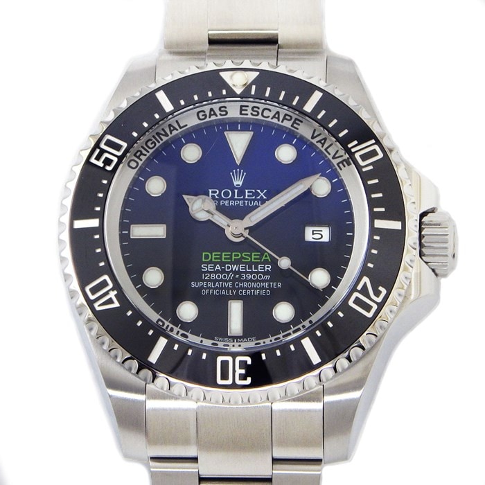 ロレックス Rolex 腕時計 シードゥエラー ディープシー 116660 デイト ルーレット刻印 3針 逆回転ベゼル 夜光針 インデックス  Dブルー文字盤 SS 自動巻き 【箱・保付き】 【中古】