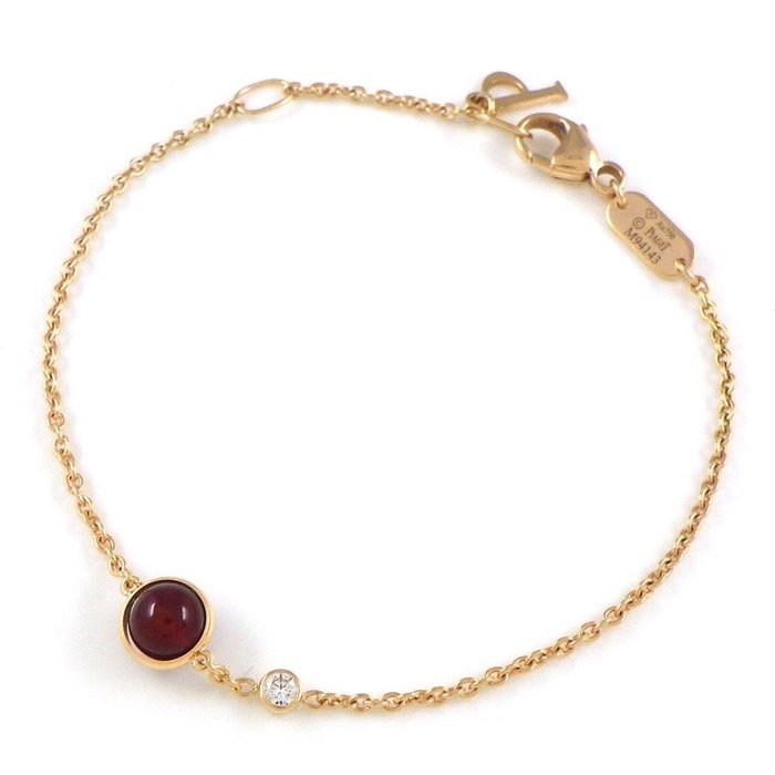 ピアジェ PIAGET ブレスレット ポセション G36PB200 カーネリアン 1ポイント ダイヤモンド 0.05ct K18PG 【中古】