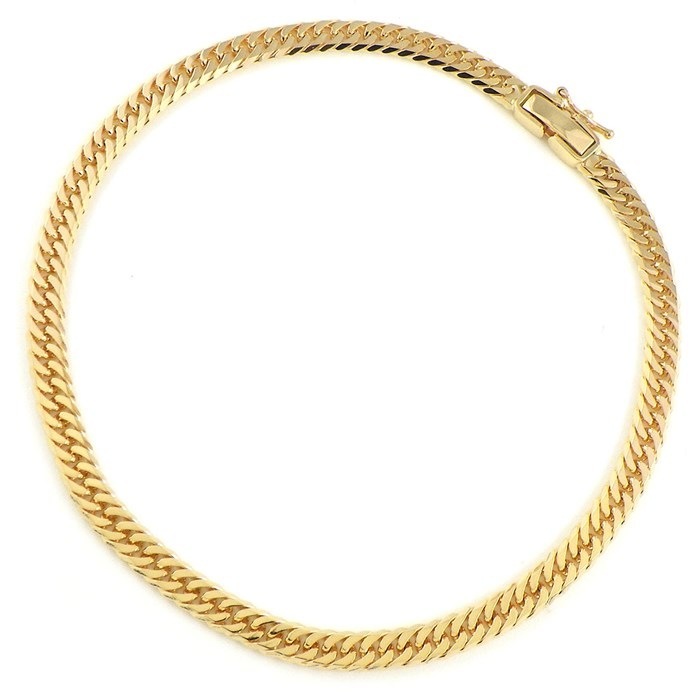 ブレスレット 6面W/18cm 中折 K18YG