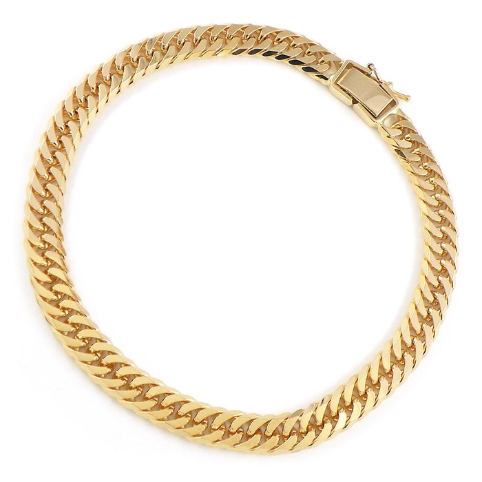 ブレスレット 6面W/20cm 中折 K18YG