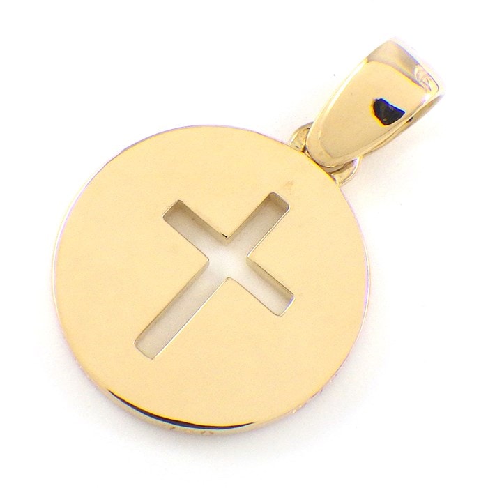 カルティエ Cartier ペンダントトップ クロス メダル K18YG 【中古】