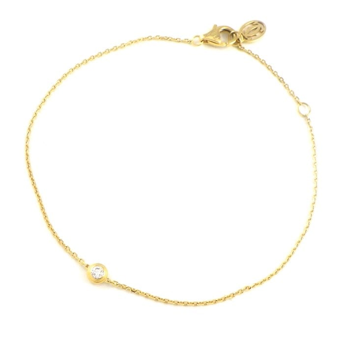 カルティエ Cartier ブレスレット ダムール XS ディアマン レジェ B6045617 1ポイント ダイヤモンド 0.04ct K18YG 【中古】