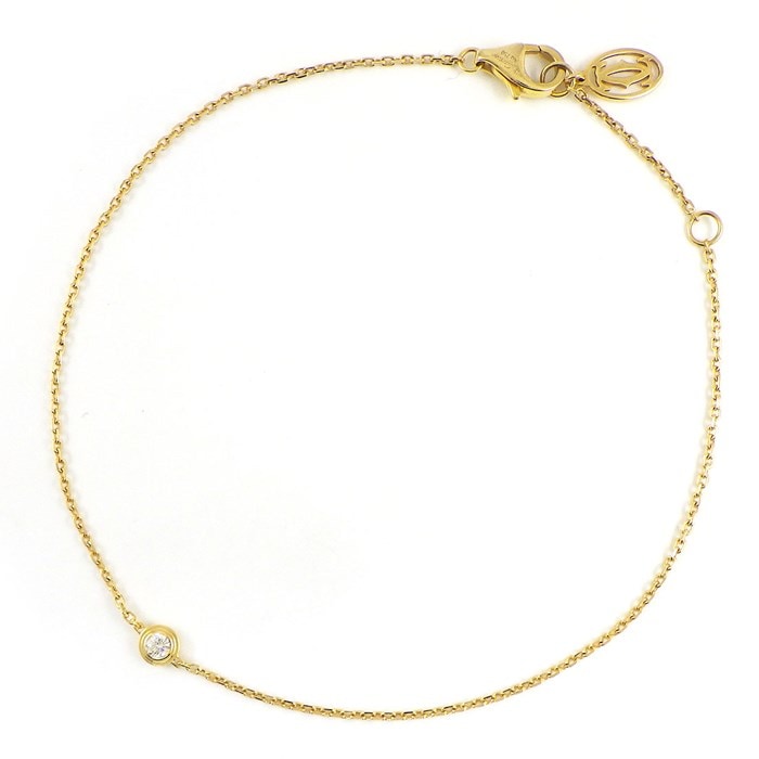 カルティエ Cartier ブレスレット ダムール XS ディアマン レジェ B6045617 1ポイント ダイヤモンド 0.04ct K18YG 【箱・保付き】 【中古】