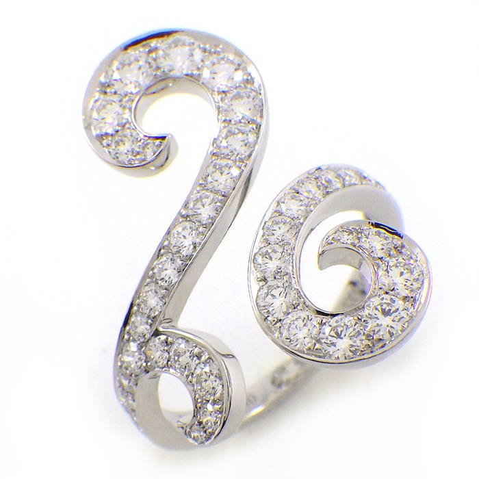 ヴァンクリーフ＆アーペル Van Cleef & Arpels リング オワゾード パラディ パヴェ ダイヤモンド K18WG 13号 / #52 【箱・保付き】 【中古】