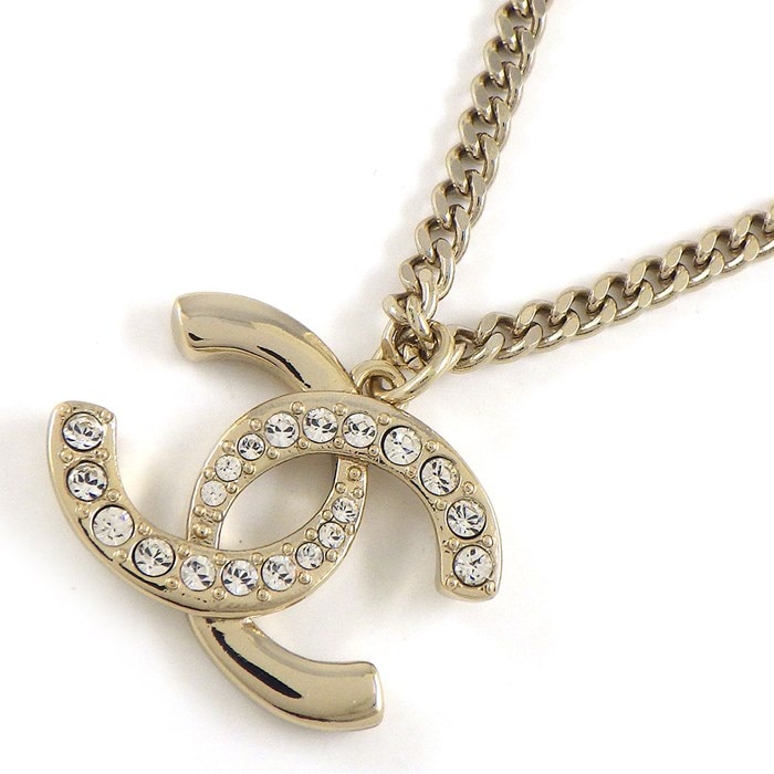 シャネル CHANEL ネックレス ココマーク 2024年 ラインストーン GP 【中古】