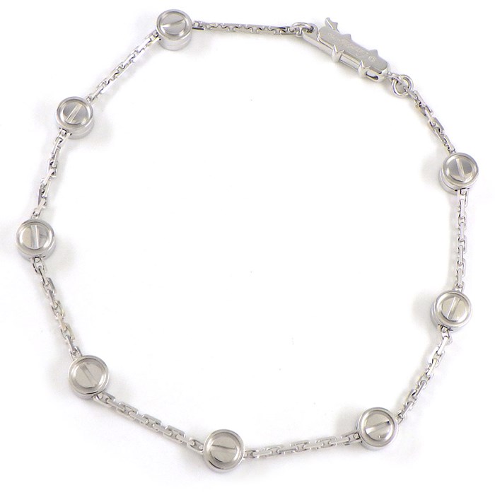カルティエ Cartier ブレスレット ラブ パスティーユ 8モチーフ K18WG 【中古】