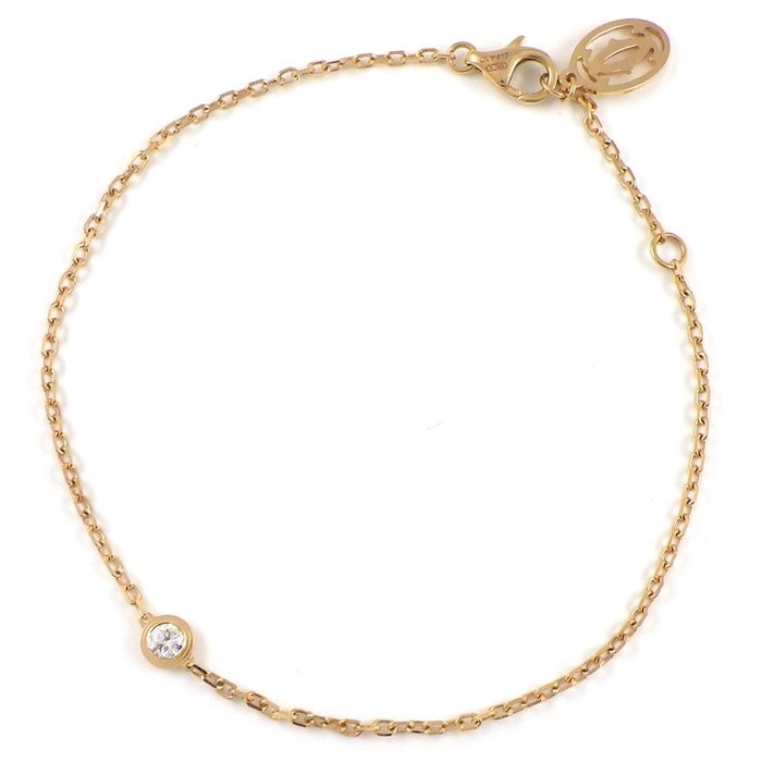 カルティエ Cartier ブレスレット ダムール SM ディアマン レジェ B6040300 1ポイント ダイヤモンド 0.09ct K18PG 【中古】