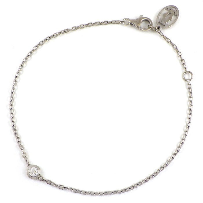 カルティエ Cartier ブレスレット ダムール SM ディアマン レジェ B6037200 1ポイント ダイヤモンド 0.10ct K18WG 【中古】
