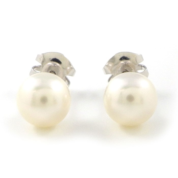 タサキ 田崎真珠 TASAKI ピアス あこや真珠 E-P750-18KWG パール 7.2mm珠 K18WG 【中古】