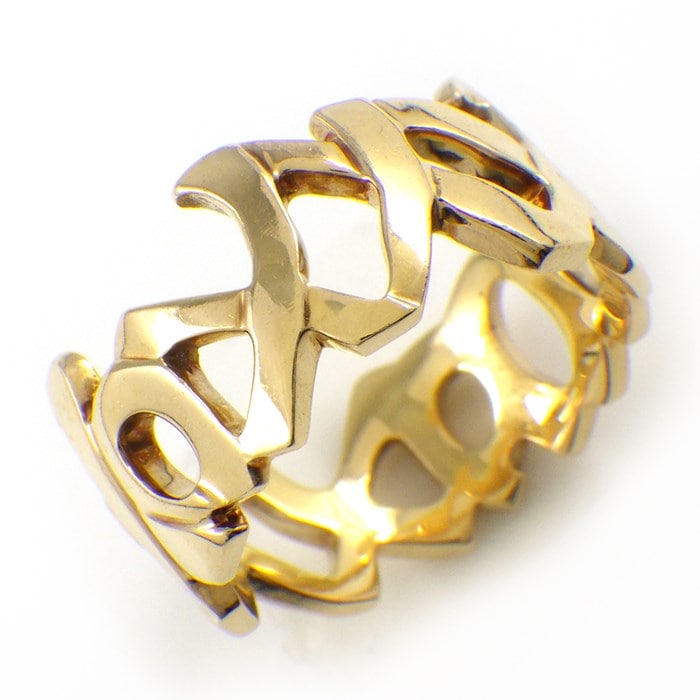 ティファニー Tiffany & Co. リング ラブ&キス XO グラフィティ K18YG 10.5号 【中古】