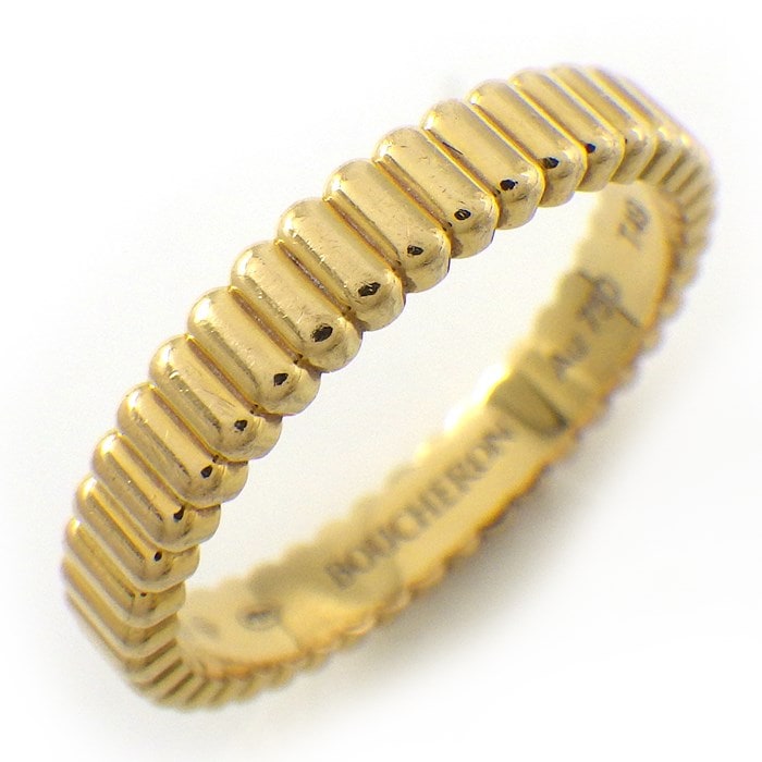 ブシュロン BOUCHERON リング キャトル グログラン スモール JAL01169 K18YG 8.5号 / #49 【箱・保付き】 【中古】