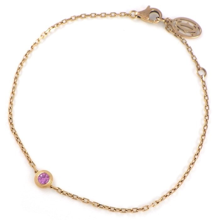 カルティエ Cartier ブレスレット ダムール SM サフィール レジェ ディアマン レジェ B6037300 1ポイント ピンクサファイア 0.17ct K18PG 【中古】