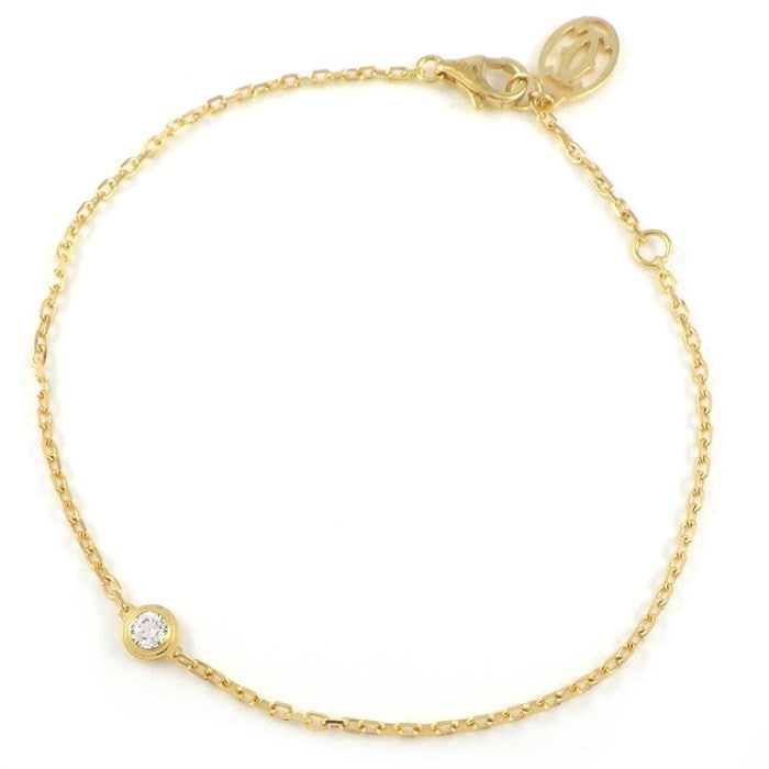 カルティエ Cartier ブレスレット ダムール SM ディアマン レジェ B6043300 1ポイント ダイヤモンド 0.09ct K18YG 【中古】