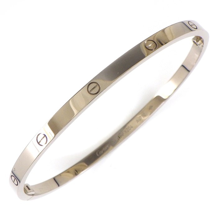 カルティエ Cartier バングル ラブ SM B6047419 K18WG / #19 【箱・保付き】 【中古】