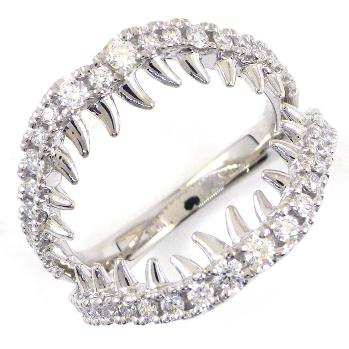 タサキ 田崎真珠 TASAKI リング デインジャー ガルパー RD-F2638-18KWG ダイヤモンド 計0.41ct K18WG 10号 【中古】