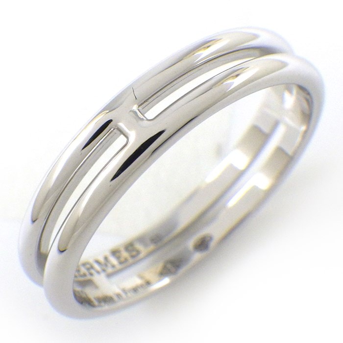 エルメス HERMES リング アリアンヌ ウェディング バンド H119834B 00050 K18WG 9号 / #50 【中古】