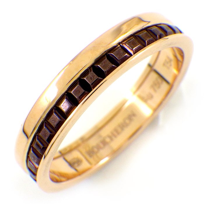 ブシュロン BOUCHERON リング キャトル クラシック ハーフ JAL00175 K18PG ブラウン PVD 13.5号 / #54 【中古】