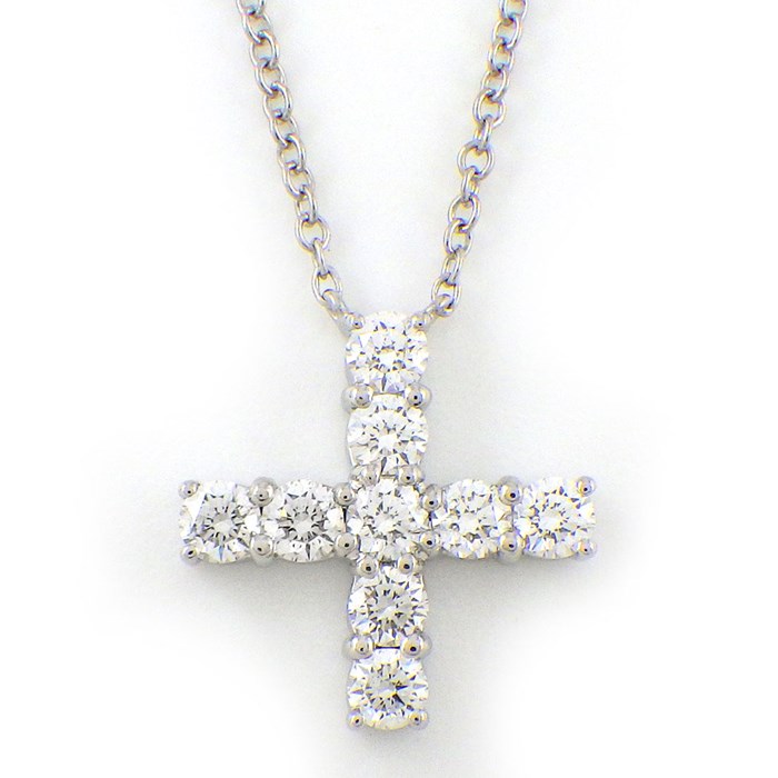 ハリーウィンストン HARRY WINSTON ネックレス シンボルズ ミニクロス PEDPREMCRMC 9ポイント ダイヤモンド  計0.41ct PT950 【中古】