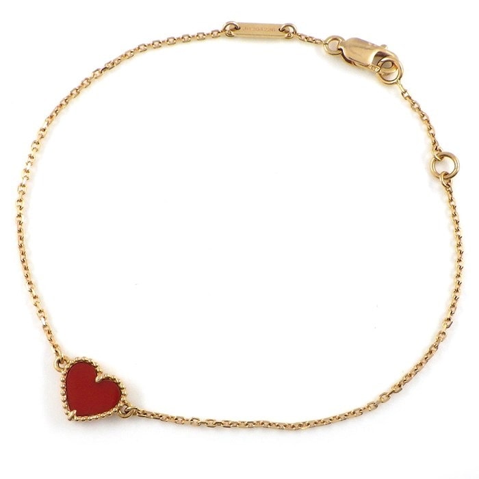 ヴァンクリーフ＆アーペル Van Cleef & Arpels ブレスレット スウィート アルハンブラ ハートモチーフ VCARN59L00 カーネリアン K18PG 【中古】