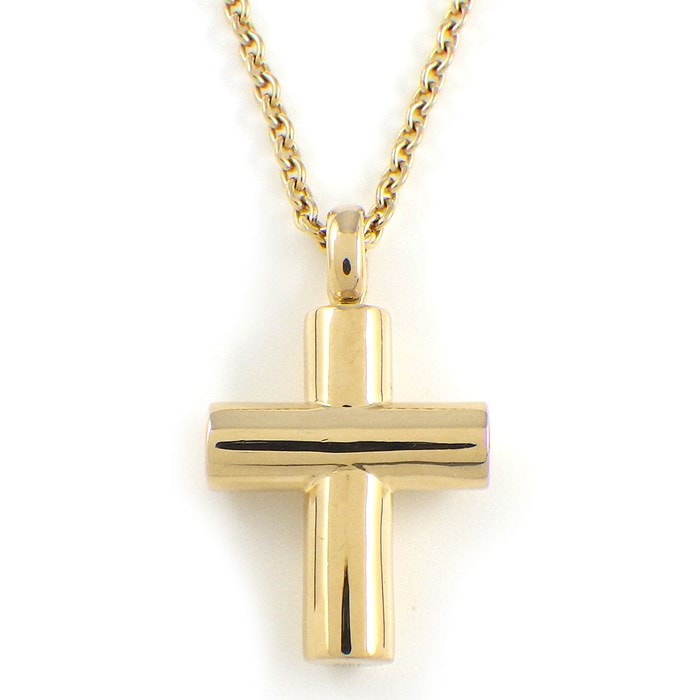 ブルガリ BVLGARI ネックレス ラテン クロス K18YG 【中古】