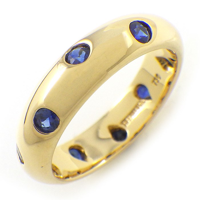 ティファニー Tiffany & Co. リング ドッツ サファイア K18YG 7号 【中古】