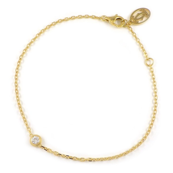 カルティエ Cartier ブレスレット ダムール SM ディアマン レジェ B6043300 1ポイント ダイヤモンド 0.09ct K18YG 【中古】