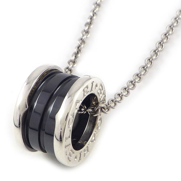 ブルガリ BVLGARI ネックレス B-zero1 ビーゼロワン セーブザチルドレン 349634 子供 支援 チャリティ SV925 ブラック セラミック 黒 【中古】