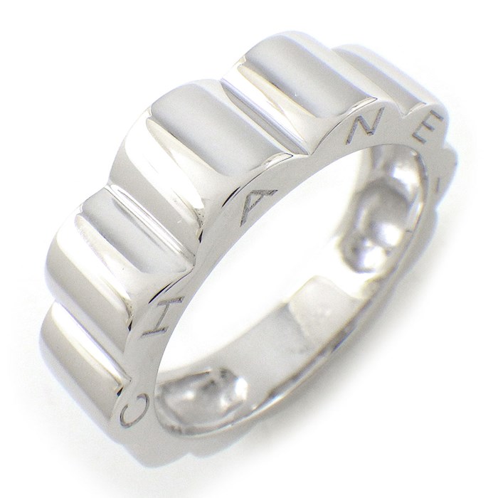 シャネル CHANEL リング プロフィール ドゥ カメリア ロゴ K18WG 14.5号 / #55 【中古】