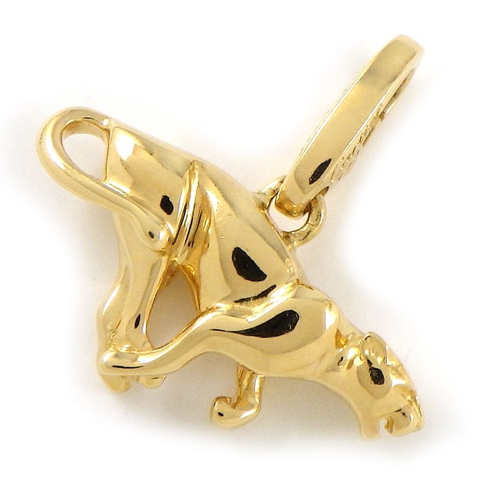 カルティエ Cartier チャーム ペンダントトップ パンテール パンサー モチーフ K18YG 【箱・保付き】 【中古】