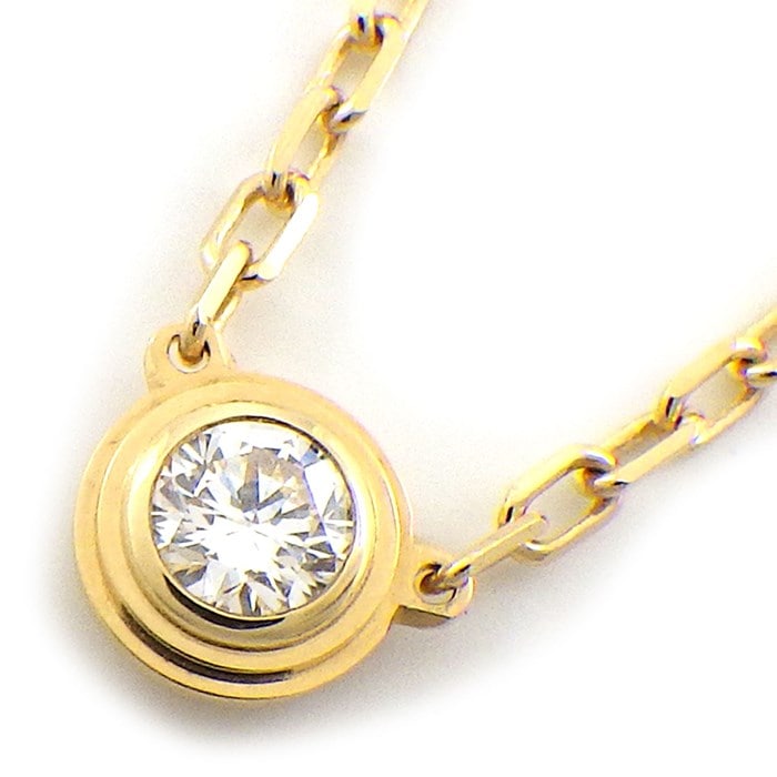 カルティエ Cartier ネックレス ダムール SM ディアマン レジェ B7215800 1ポイント ダイヤモンド 0.09ct K18YG 【中古】