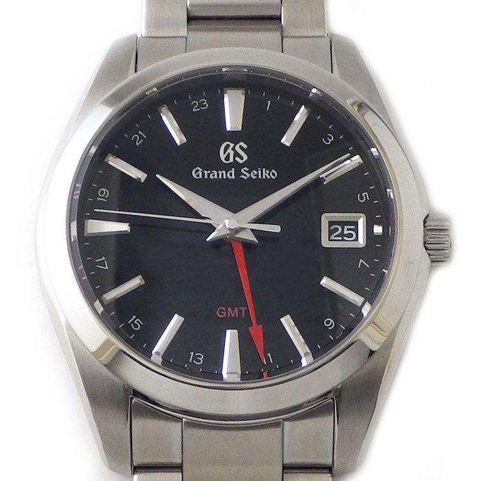 グランドセイコー Grand SEIKO 腕時計 ヘリテージコレクション SBGN013/9F86-0AF0 カレンダー GMT ブラック文字盤 黒 SS クオーツアナログ 【箱・保付き】 【中古】