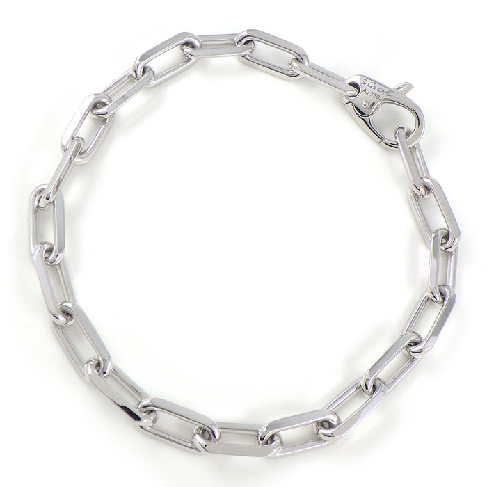 カルティエ Cartier ブレスレット サントス デュモン チェーン K18WG 【箱・保付き】 【中古】
