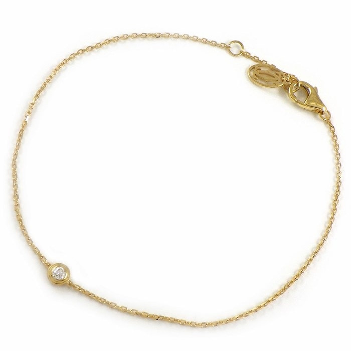 カルティエ Cartier ブレスレット ダムール XS ディアマン レジェ B6045617 1ポイント ダイヤモンド 0.04ct K18YG 【箱・保付き】 【中古】