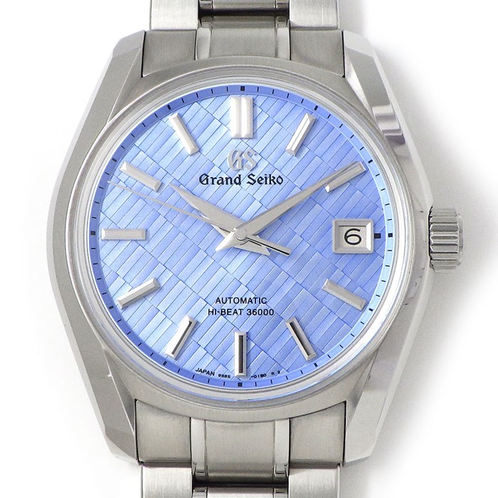 グランドセイコー Grand SEIKO 腕時計 ヘリテージコレクション SBGH317/9S85-01H0 銀座 530本 限定モデル ブルー文字盤 カレンダー 裏スケ SS 自動巻き 【箱・保付き】 【中古】