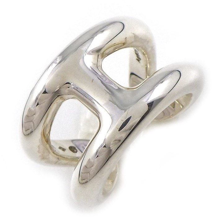 エルメス HERMES リング オスモズ H 2連 SV925 10号 / #50 【中古】