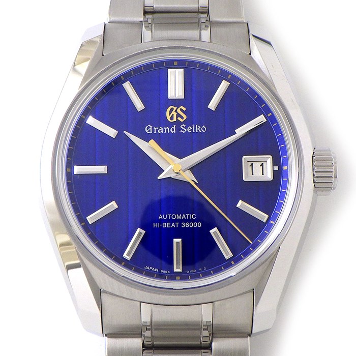 グランドセイコー Grand SEIKO 腕時計 ヘリテージコレクション SBGH319 日本橋三越350周年記念 80本限定モデル ストライプ ブルー文字盤 カレンダー 裏スケ SS 自動巻き 【箱・保付き】 【中古】