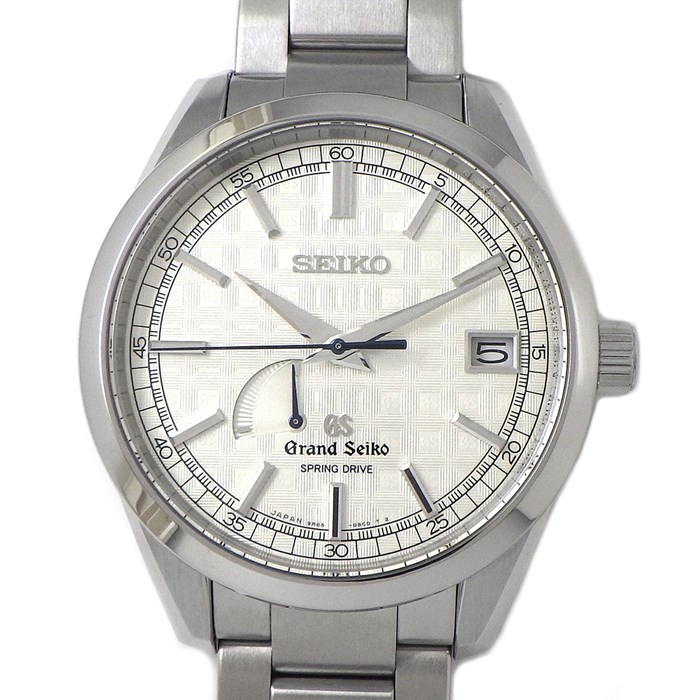 グランドセイコー Grand SEIKO 腕時計 9R65-0BP0/SBGA111 10周年記念 世界1500本限定 ギョーシェ アイボリー文字盤 カレンダー パワーリザーブ表示 SS スプリングドライブ 自動巻き 【箱・保付き】 【中古】