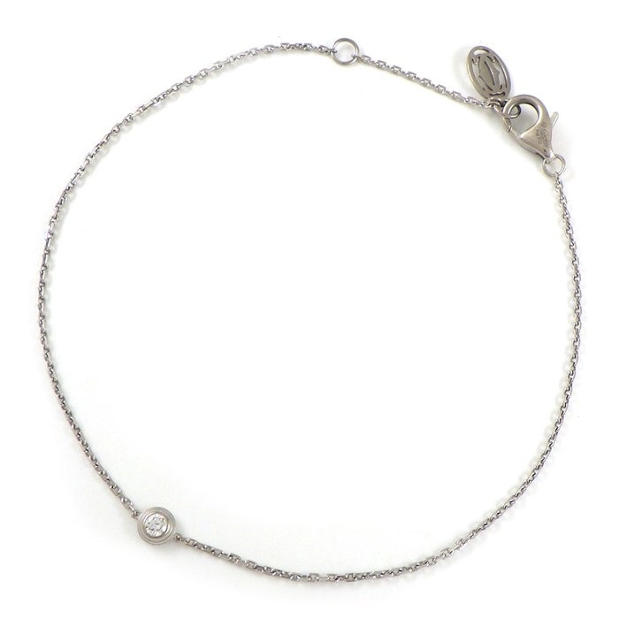 カルティエ Cartier ブレスレット ダムール XS B6045517 ディアマン レジェ 1ポイント ダイヤモンド 0.04ct K18WG 【中古】