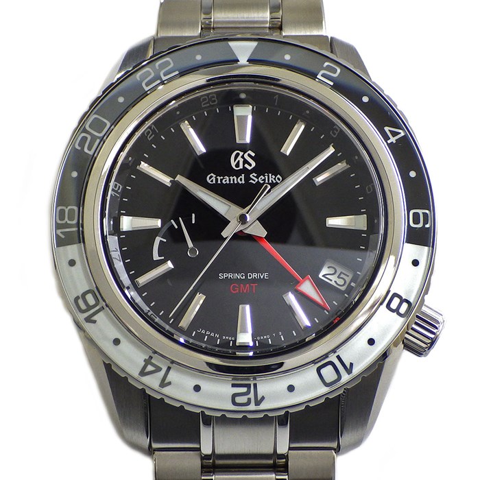 グランドセイコー Grand SEIKO 腕時計 スポーツコレクション SBGE277/9R66-0BK0 ブラック＆ホワイトベゼル ブラック 文字盤 デイト パワーリザーブ表示 GMT SS スプリングドライブ 自動巻き 【箱・保付き】 【中古】