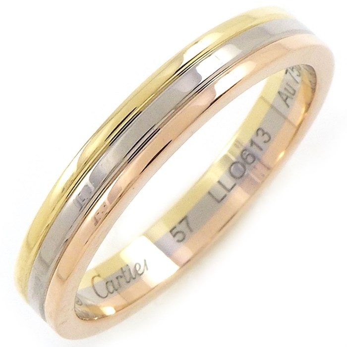 カルティエ Cartier リング ルイ カルティエ B4052257 ウェディング スリーカラー K18YG K18PG K18WG 17号 / #57 【中古】