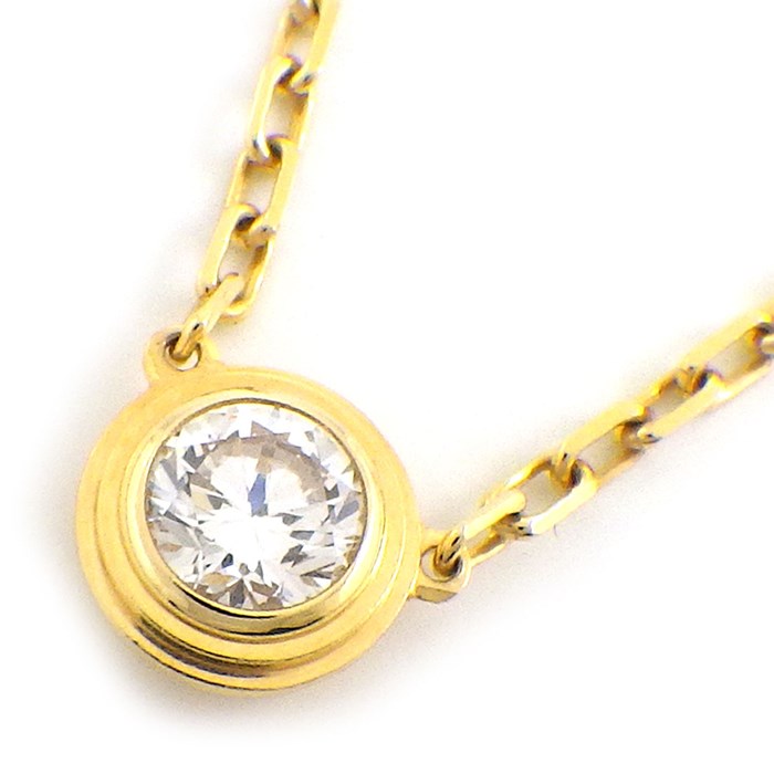 カルティエ Cartier ネックレス ダムール LM ディアマン レジェ B7215500 1ポイント ダイヤモンド 0.18ct K18YG 【中古】